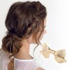 Unique Bargains Grace Double Bow Hair Clips Gold Tone 1 Pc - 2 of 4