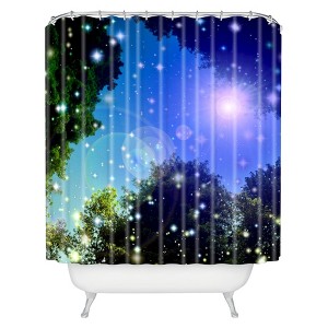 Make A Wish 1 Shower Curtain Blue - Deny Designs