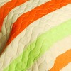 Slickblue 3 PC Handmade Full/Queen Quilt Set, Reversible Vermicelli Quilted, Horizontal Stripes, 37 Color Options - 3 of 4