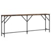 vidaXL Console Table Smoked Oak 78.7 in.x11.4 in.x29.5 in. Engineered Wood - 2 of 4
