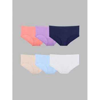 Fruit Of The Loom 6 Pack Women's Plus Fit for Me Breathable Micro-Mesh Hipster Panty Assorted Colors
