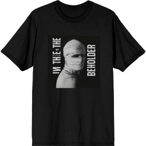 "In The Eyes of the Beholder" Album Cover Bandaged Face Adult Crew Neck Short Sleeve Tee - 1 of 2