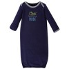 Hudson Baby Infant Boys Cotton Long-Sleeve Gowns 3pk, Cool Little Dude, 0-6 Months - 2 of 4