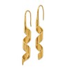 Chisel Stainless Steel Polished Yellow IP-plated Swirl Dangle Earrings Shepherd Hook - 4 of 4