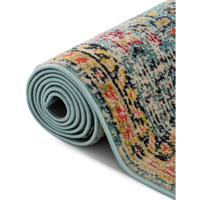 Monterey Blue 8' x 10' Stain-Resistant Polypropylene Rug