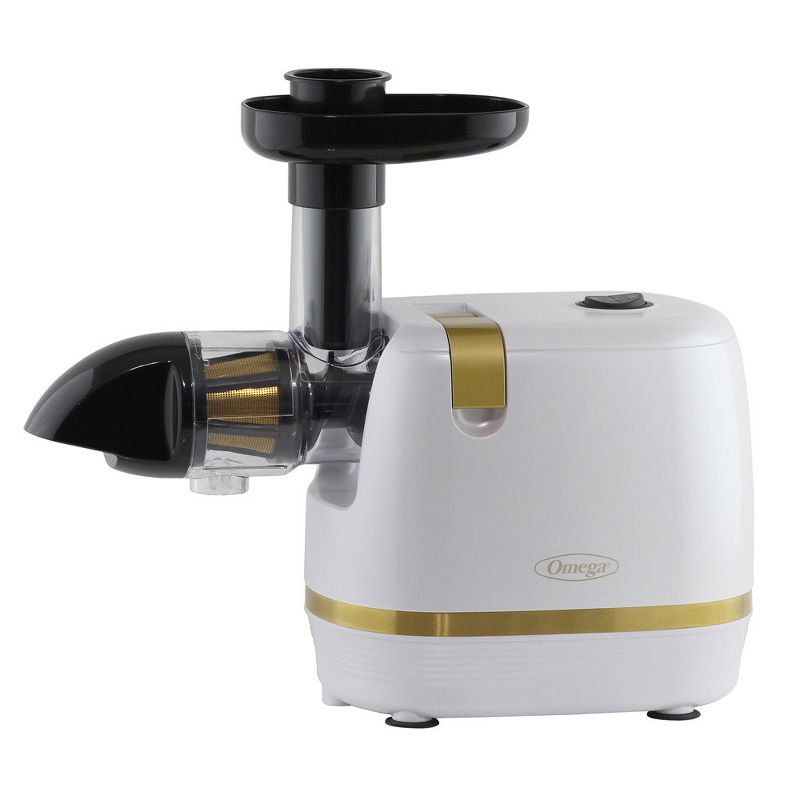 Omega Cold Press 365 Compact Masticating Horizontal Juicer, 150W Low-Speed 3-Stage Auger, in White (H3000RWH13), 2 of 9