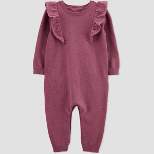 Carter's Just One You®️ Baby Girls' Ruffle Dot Jumpsuit - Purple