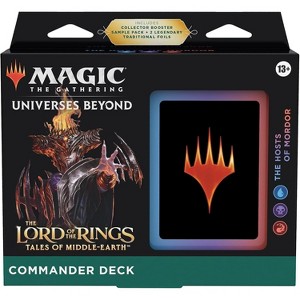 Magic The Gathering The Lord of The Rings: Tales of Middle-Earth Commander Deck The Hosts of Mordor + Collector Booster Sample Pack - 1 of 1