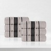 Zero Twist Cotton Solid and Jacquard Bathroom Towel Set by Blue Nile Mills - 2 of 4