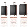 3/2/1pc Luggage Sets, Hardside Spinner Lightweight Suitcase with TSA Lock 20''/24''/28'' 4M -ModernLuxe - 3 of 4