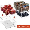Sorbus Medium Stackable Clear Storage Bins with Handles- for Kitchen Pantry, Freezer & Fridge Organization - 3 of 4
