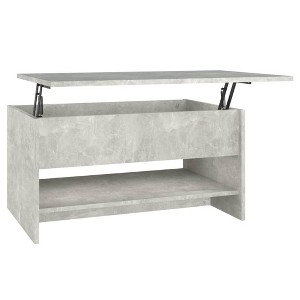 vidaXL Modern Coffee Table - Concrete Gray, Engineered Wood, Rectangular, Easy Assembly, Sturdy Design, Stylish Living Room Furniture - 1 of 4