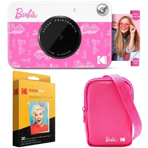 Kodak x Barbie Printomatic Instant Print Camera Signature Style, Case + Paper (20 Sheets) - Bundle - 1 of 4