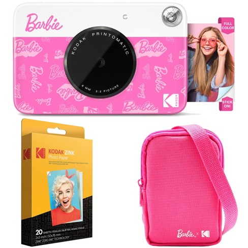 Kodak x Barbie Printomatic Instant Print Camera Signature Style, Case + Paper (20 Sheets) - Bundle - image 1 of 4