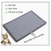 SEVOBAL Litter Box Mat with Double Layers Urine-Proof Non-Slip Litter Trapping Mat Easy Clean Kitty Litter Scatter Control, Gray, 54.5"*38.5"*2" - 3 of 4