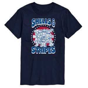 Men's - Teenage Mutant Ninja Turtles - Shells And Stripes Short Sleeve Graphic T-Shirt - 1 of 4