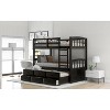 NicBex Twin Over Twin Bunk Bed with Trundle with 3 Storage Drawers and Safety Guardrail,Twin Loft Bed with Ladder,Bunk Beds for Bedroom - 2 of 4