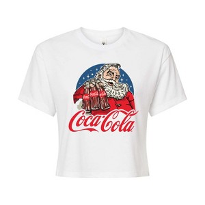 Women's - Coca-Cola - Santa Coke Bottles Cropped Graphic T-Shirt - 1 of 4