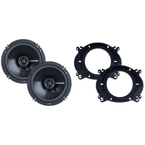 Memphis Audio SRX62V Street Reference Series 6.5" 2-Way Coaxial Speakers - Pair with OEMBKT60 Vehicle Specific 6 1/2" Speaker Adapters - 1 of 4