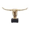 Sagebrook Home Set of 2 Gold and Black Bookends - Contemporary Polyresin 6" Man Figure Bookends For Home or Office Book Storage Decor - Unique Gift - 3 of 4
