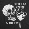Mens Fueled By Coffee And Anxiety T Shirt Funny Caffeine Panic Joke Tee For Guys - Crazy Dog Men's T Shirt - 2 of 4
