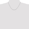 Black Bow Jewelry 1mm, 10k White Gold, Box Chain Necklace - 2 of 4
