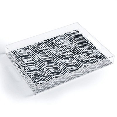 Ninola Design Japandi Texture Marks Medium Acrylic Tray - Deny Designs