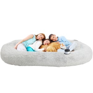 PureWags Human Dog Bed, Dog Bed for Large Dogs and Adults Large Surface Area Fits Both Pet and Owner, Includes Storage Pocket - 1 of 4