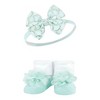 Hudson Baby Infant Girls Headband and Socks Giftset, Mermaid, One Size - 3 of 4