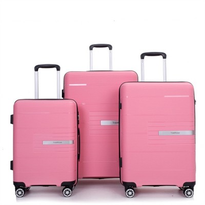 BEAFUP Hardshell Suitcase Double Spinner Wheels PP Luggage Sets Lightweight Durable Suitcase with TSA Lock, Set of 3(20/24/28)