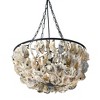 Storied Home Metal and Draped Oyster Shell Chandelier, Multicolor - 4 of 4