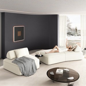 MYINDA 139" Modern Luxury Oversized Modular Sectional Sofa Set,DIY Upholstered Fluffy Chenille Sofa,Deep Seat Couch & Sofa Bed for Living Room, Office - 1 of 4