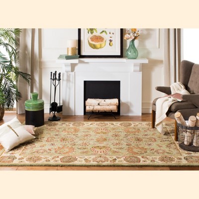 Heritage 5' x 8' Green and Gold Hand-Tufted Wool Area Rug