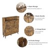 Shoe Cabinet with Flip Drawers, Narrow Freestanding Rack - 4 of 4