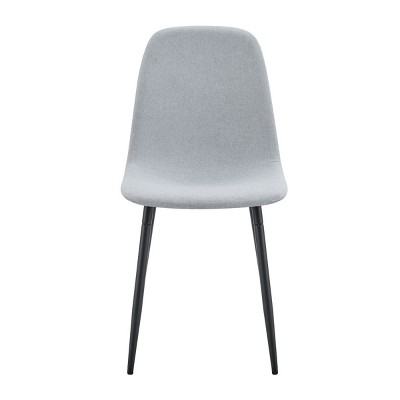 GlasFlength Accent Chairs Premium Blend Upholstery Ergonomic Curved Seating Comfortable Design Six Chairs For Living, Gray, 17"*17"*34.5"