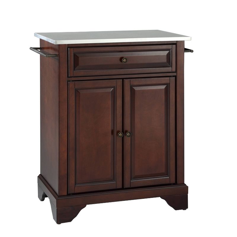 Lafayette Stainless Steel Top Portable Kitchen Island/Cart Mahogany - Crosley, 5 of 9