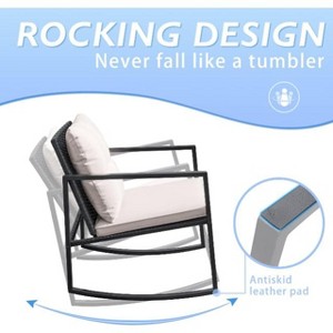 LLHZSY 3-Piece Wicker Rocking Bistro Set - 1 of 2