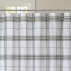 Cottage Plaid Shower Curtain Black/White- Cottage Classics: 100% Cotton, Machine Washable, Ring Top Weave - 3 of 4