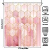 LunaLulinlk Shower Curtain with Hooks, Pink - 4 of 4