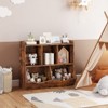 Toy Bookshelf and Bookcase - Multi Shelf with Cubby Organizer Cabinet for Books and Toys for Children Bedroom Playroom - 4 of 4