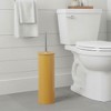 Evideco French Home Goods Metal Toilet Brush and Holder Set With Bamboo Lid - 2 of 4