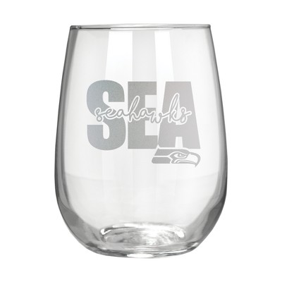 Nfl Seattle Seahawks The Vino Stemless 17oz Wine Glass - Clear : Target