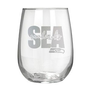 NFL Seattle Seahawks The Vino Stemless 17oz Wine Glass - Clear - 1 of 1