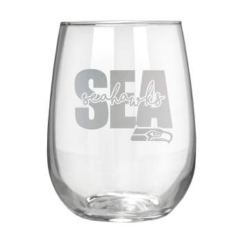 NFL Seattle Seahawks The Vino Stemless 17oz Wine Glass - Clear
