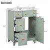OUTSUPPLY Bathroom Vanity with Ceramic Sink, 2 Drawers & Storage Cabinet, Easy Assembly - 2 of 4