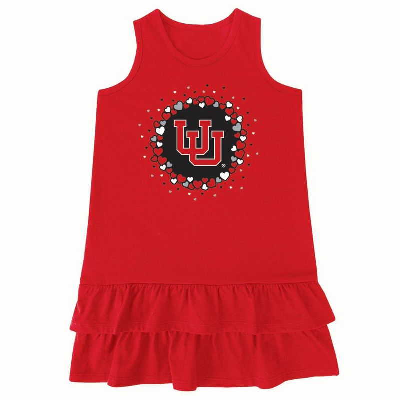 NCAA Utah Utes Girls&#39; Infant Ruffle Dress, 1 of 4
