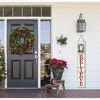 Courtside Market Cheery Santa With Candy Cane 7x40 Hanging Artboard with Twine - 2 of 2