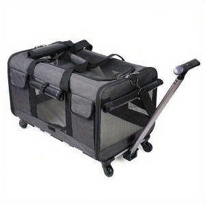 Babeyer Cat Dog Carrier With Detachable Wheels, Pet Travel Rolling Carrier, For Small And Medium-Sized Dogs And Cats - 1 of 4