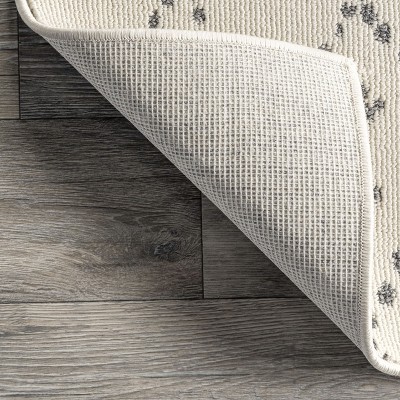 Beige Synthetic Diamond Pattern 5x8 Area Rug