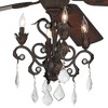 52" Casa Vieja Vintage Indoor Ceiling Fan with Light LED Chandelier Dark Bronze Copper Shaded Cherry Blades for Living Room Kitchen - 3 of 4